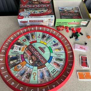 Disney Monopoly Cars Edition - Red and Green